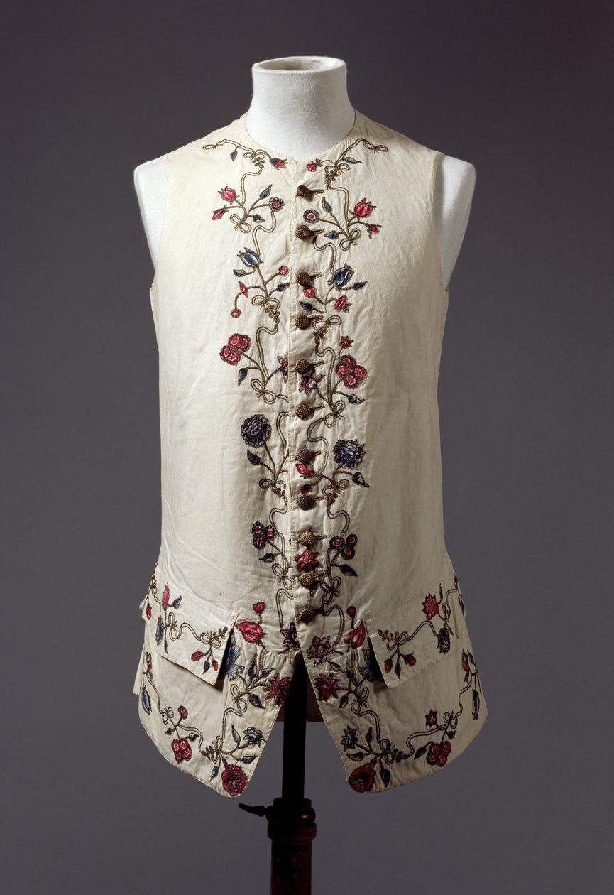 Chaleco de caballero, c.1760-70 de English School