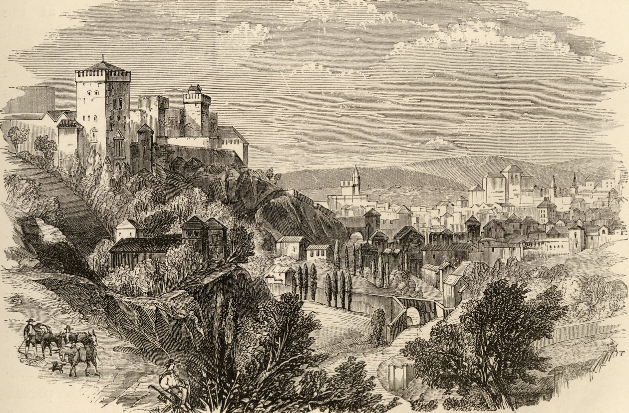 Granada y la Alhambra, ilustración de 