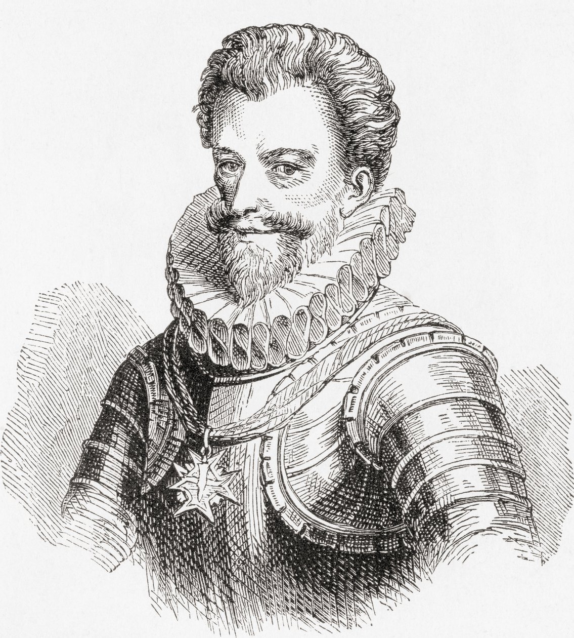 Enrique I, Príncipe de Joinville, Duque de Guisa, Conde de Eu, 1550-1588, también conocido como Le Balafré (Cara Cortada), de Ward and Locks Illustrated History of the World, pub. c.1882 de English School