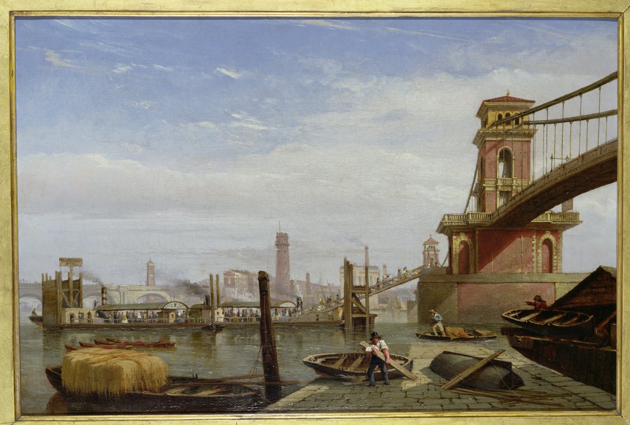 Muelle de Hungerford, c.1850 de English School