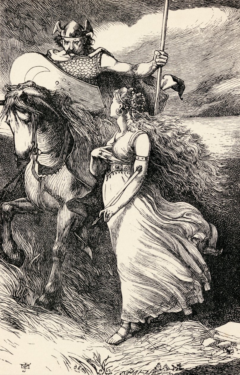 Caballero irlandés y doncella, de una edición de 