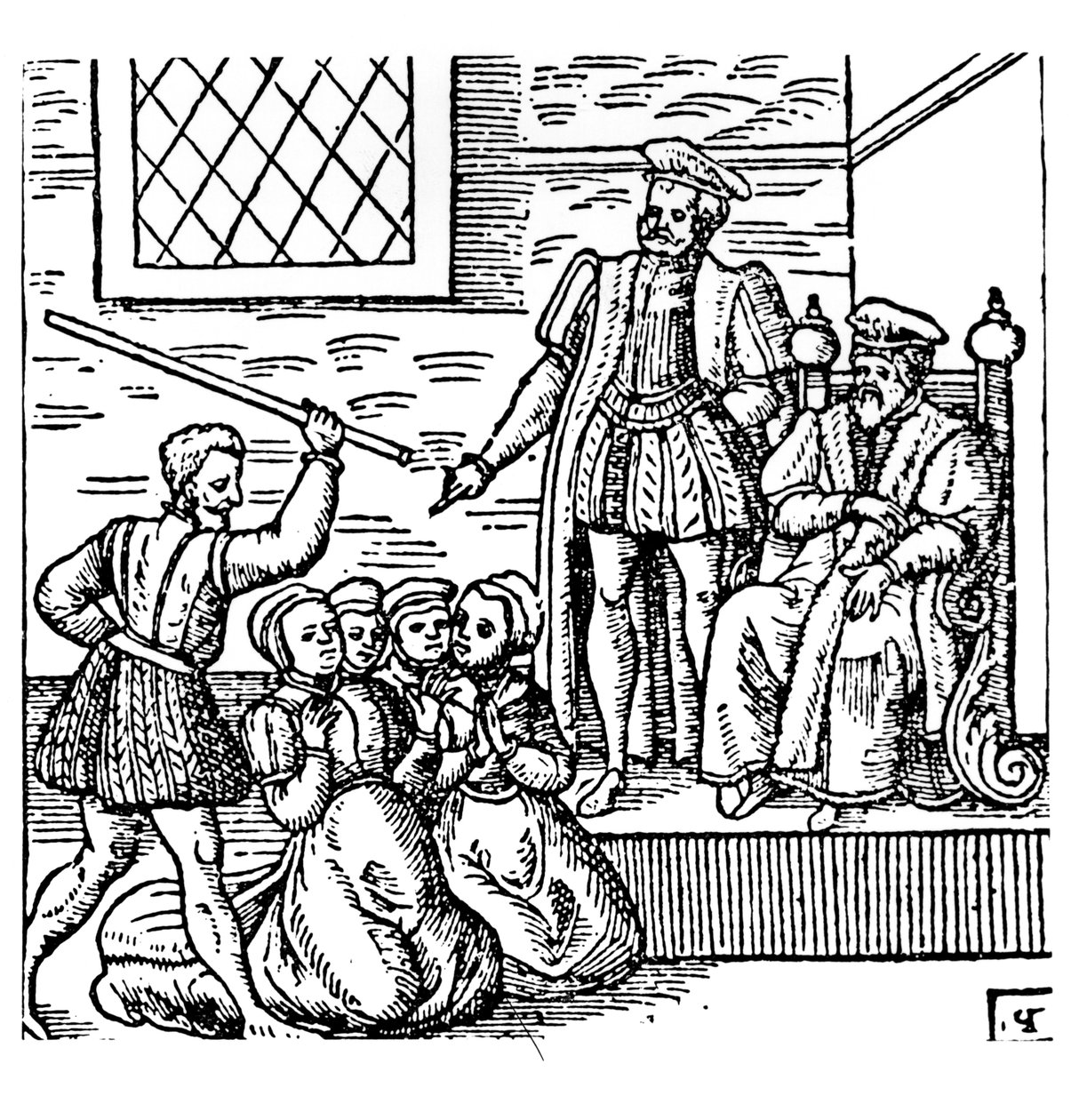 Jacobo I (1566-1625) de Inglaterra y VI de Escocia examinando a las brujas de North Berwick, de 