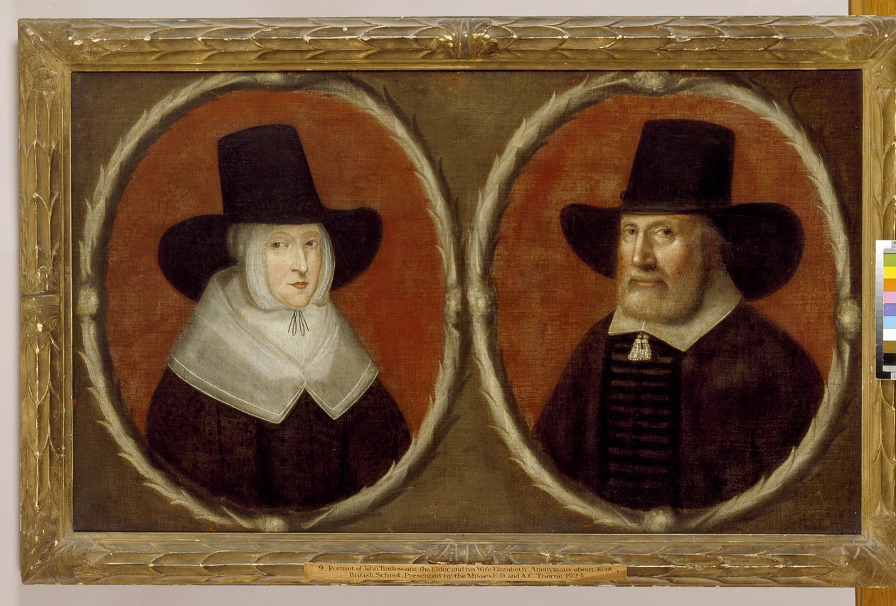 John Tradescant el Viejo y su esposa Elizabeth, 1656 de English School