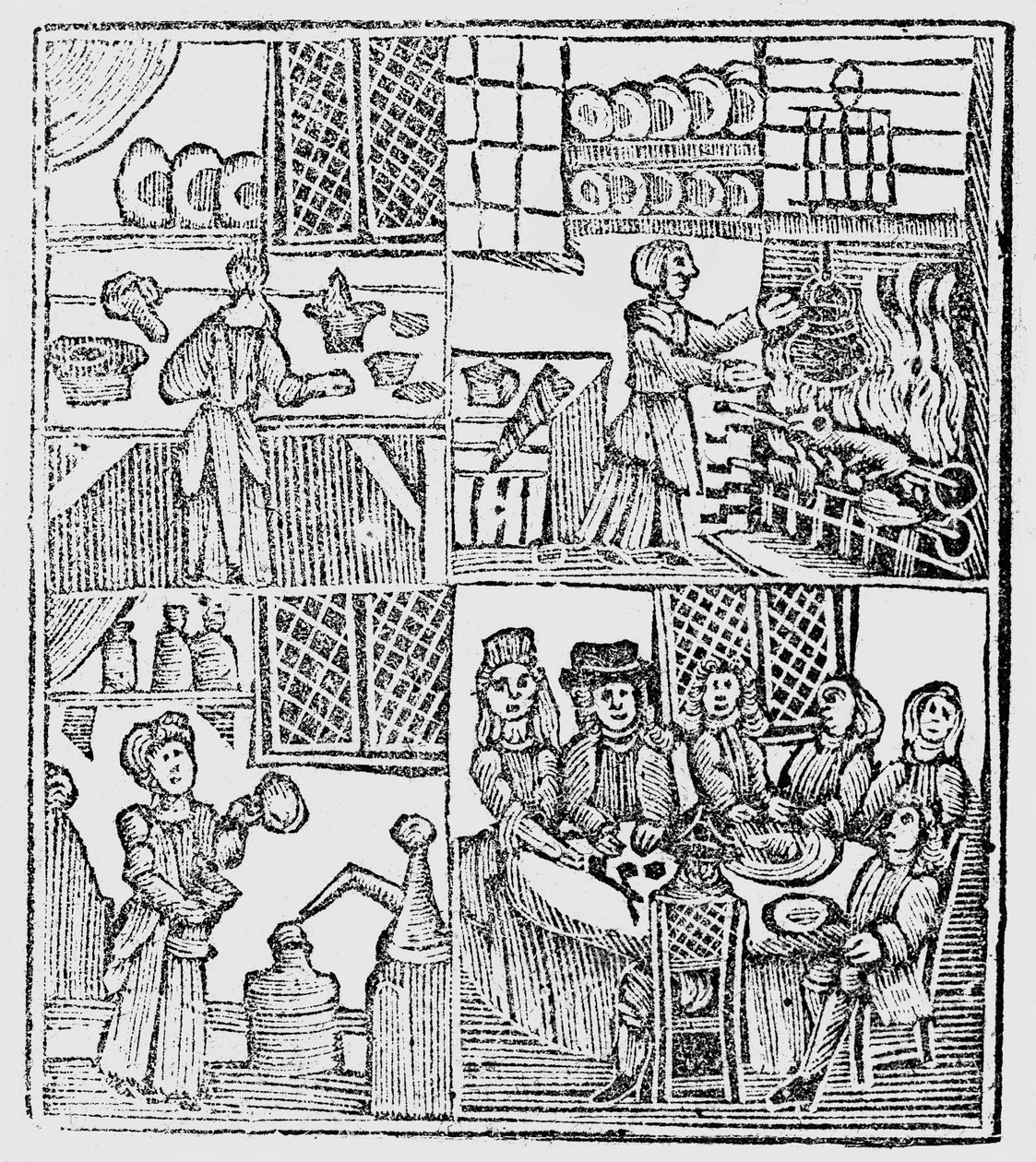 Interiores de cocina, una ilustración de 