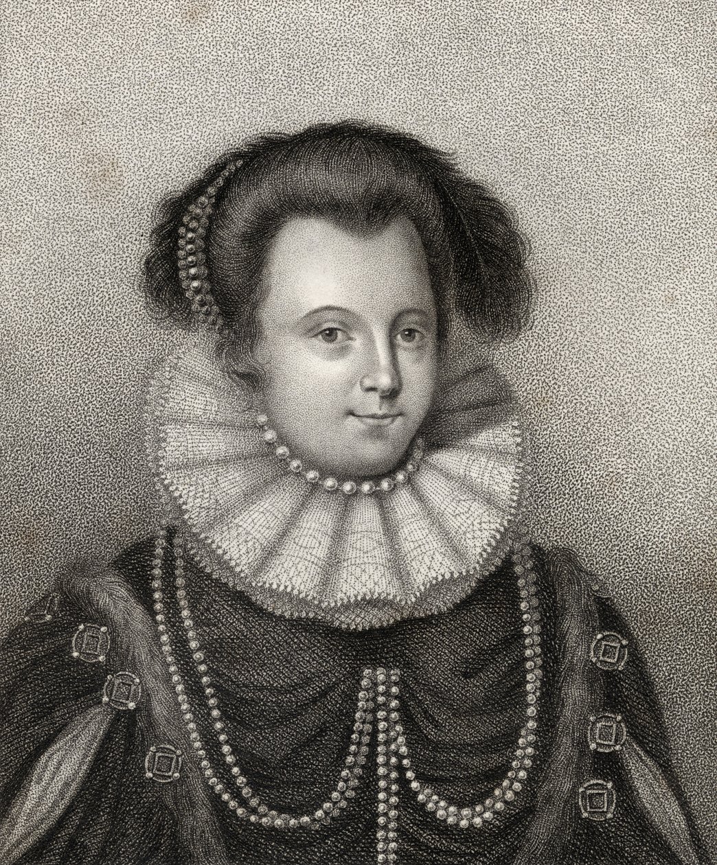 Lady Margaret Russell, grabado por Bocquet, ilustración de 