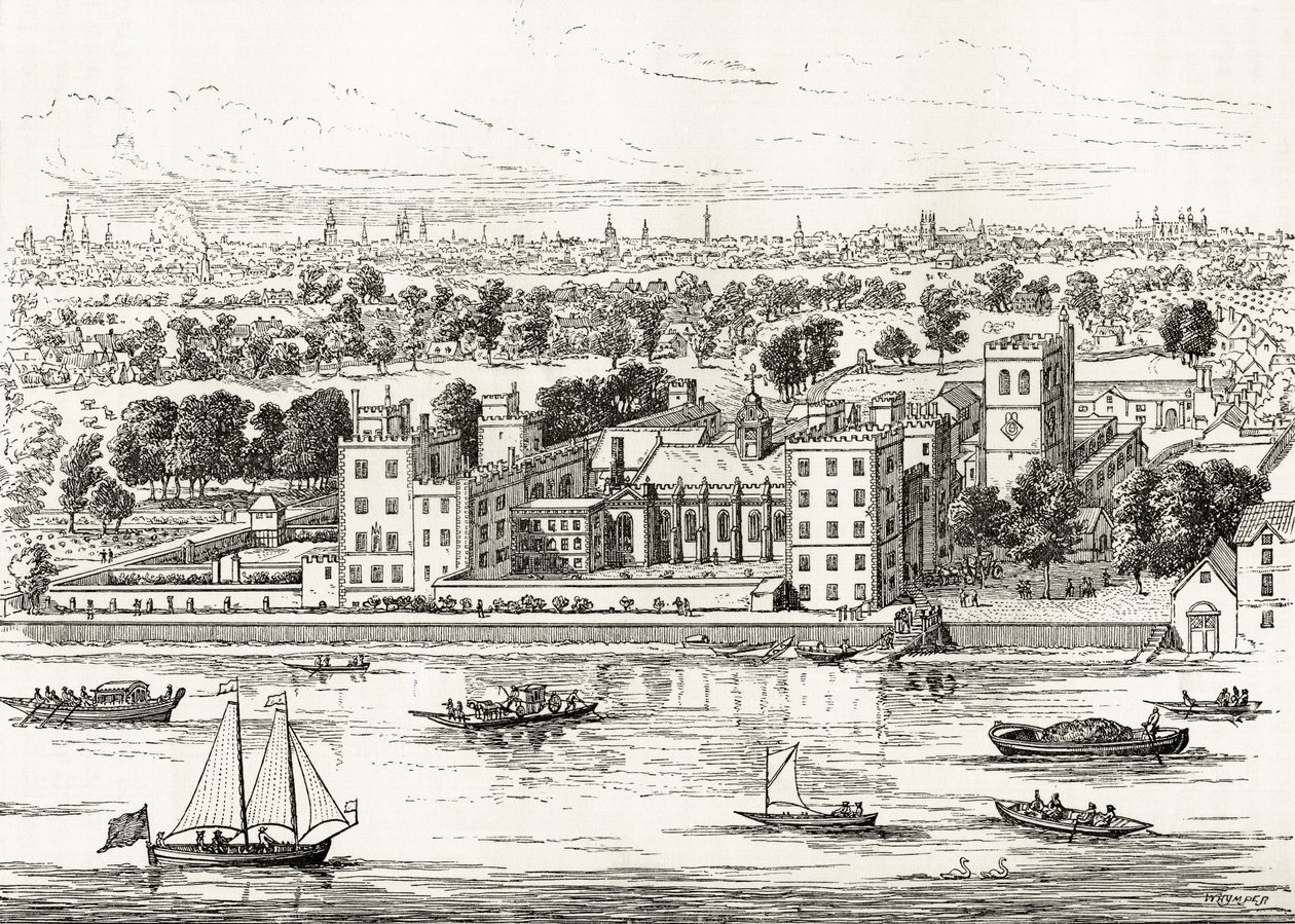 Palacio de Lambeth desde el Támesis, de 