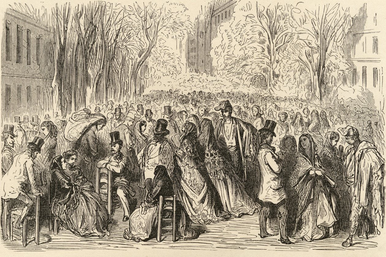 Las Ramblas, Barcelona, ilustración de 