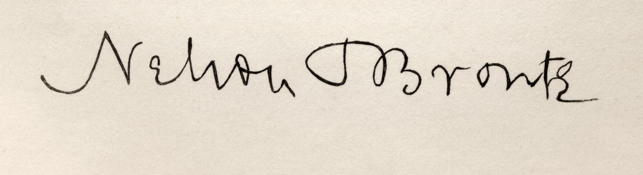 Firma de Lord Nelson en los últimos años de su vida (detalle) de English School