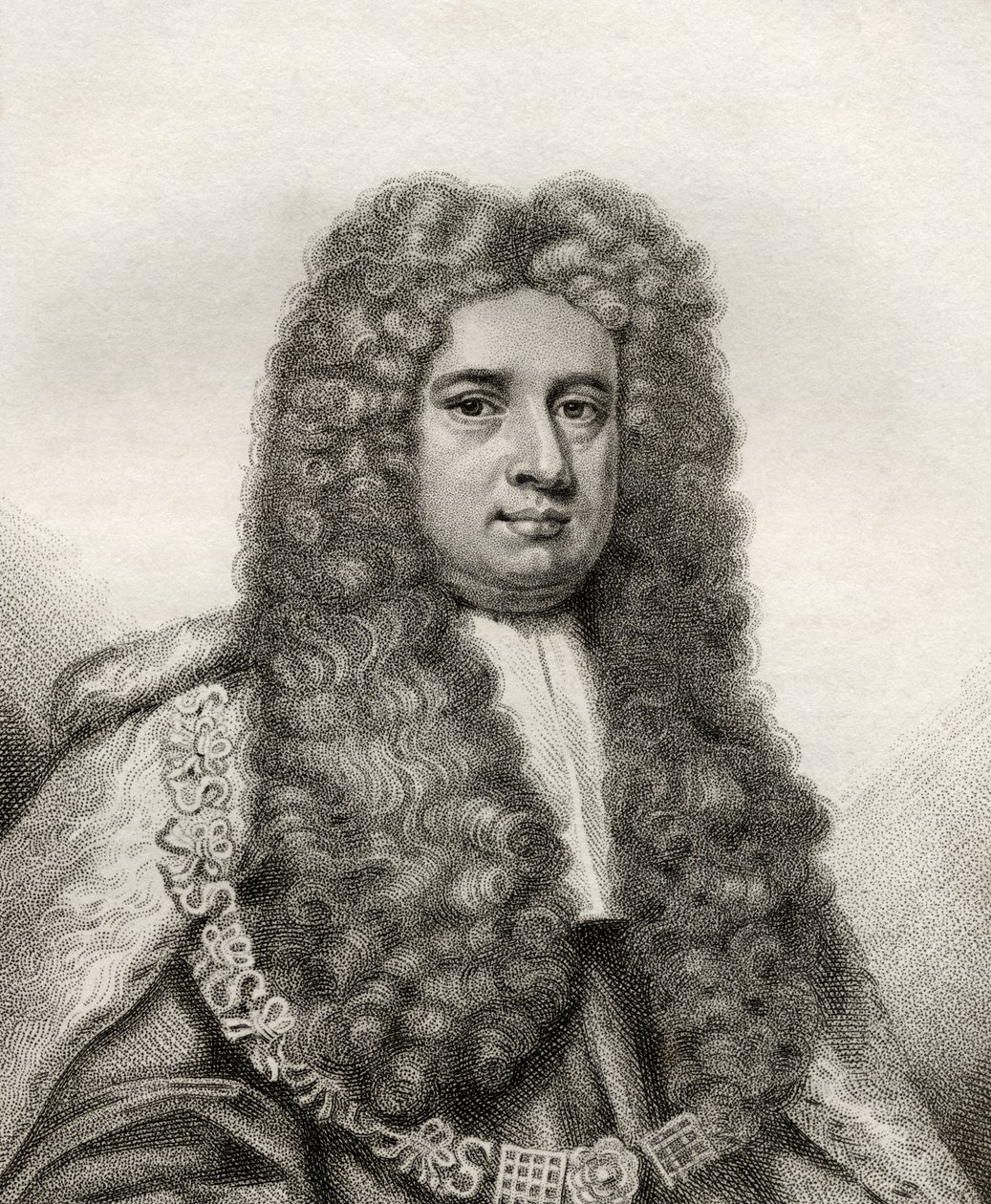 Lord Robert Raymond, grabado por Rivers, ilustración de 