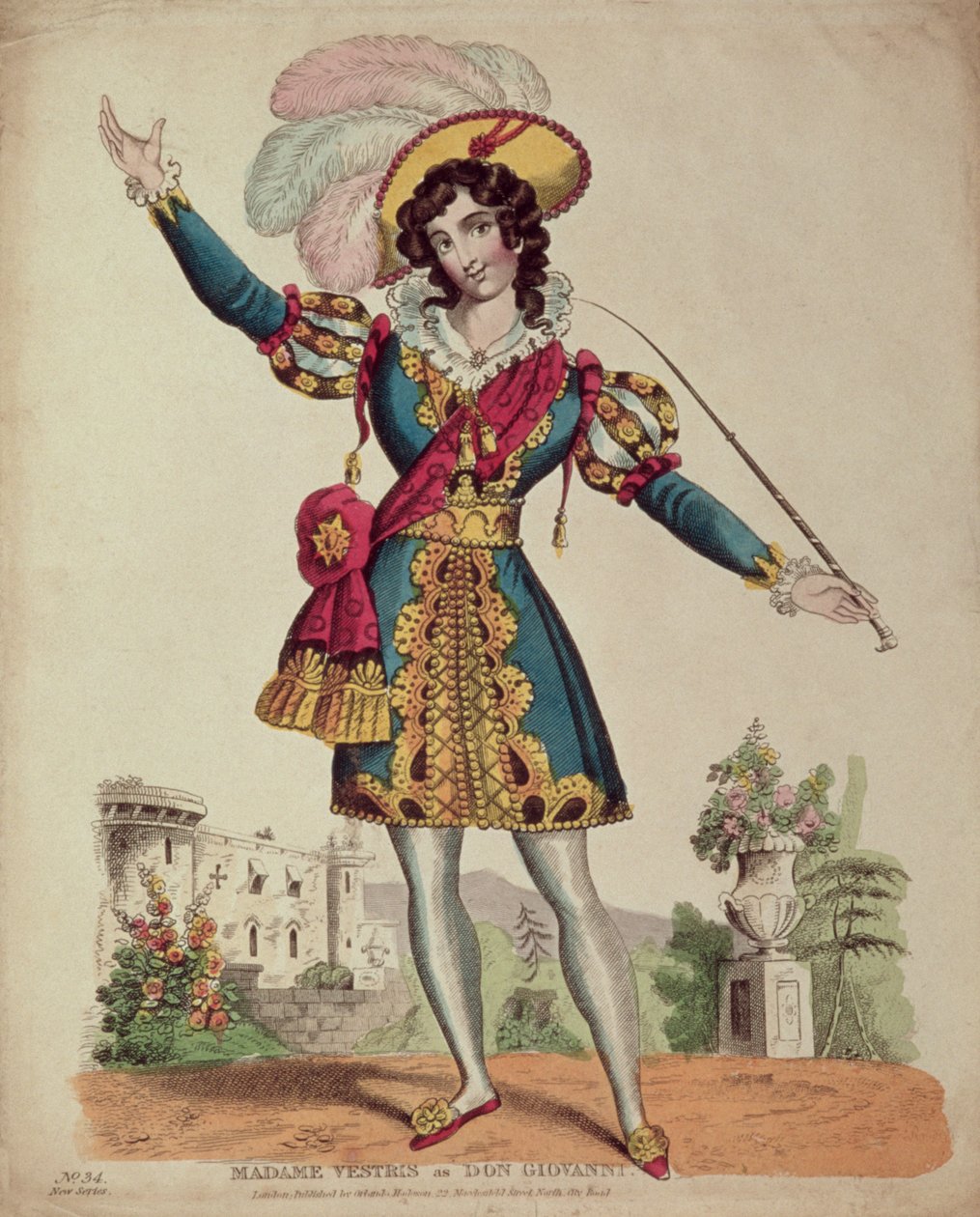 Madame Vestris en el papel de Don Giovanni de la ópera 