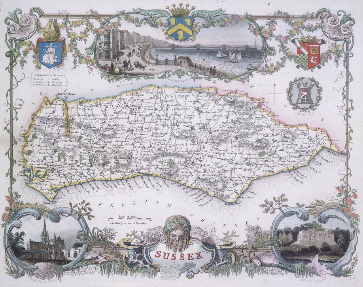 Mapa de Sussex de English School