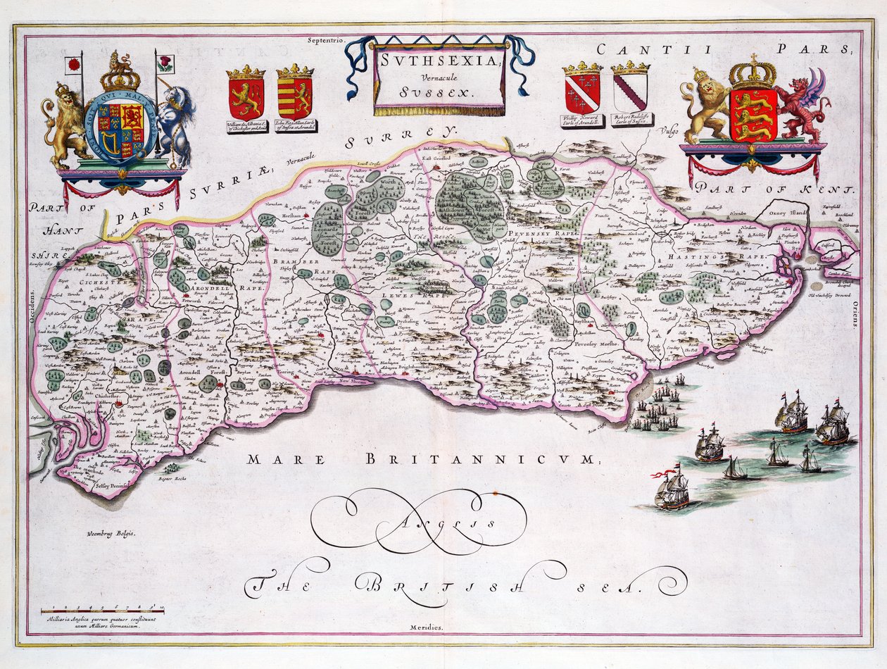 Mapa de Sussex de English School