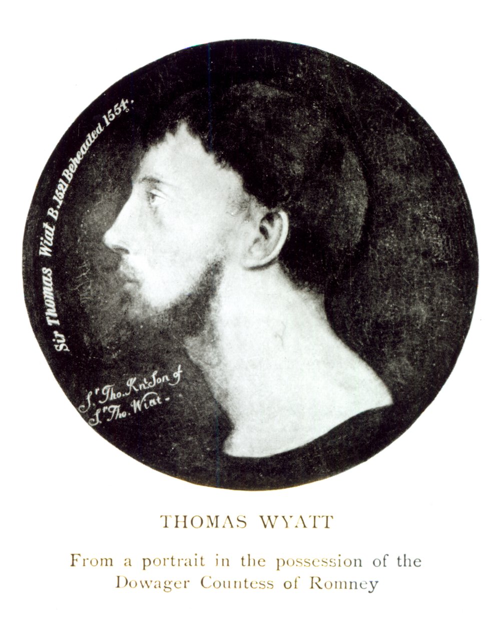 Retrato en medallón de Sir Thomas Wyatt el Joven (c.1521-54) de English School