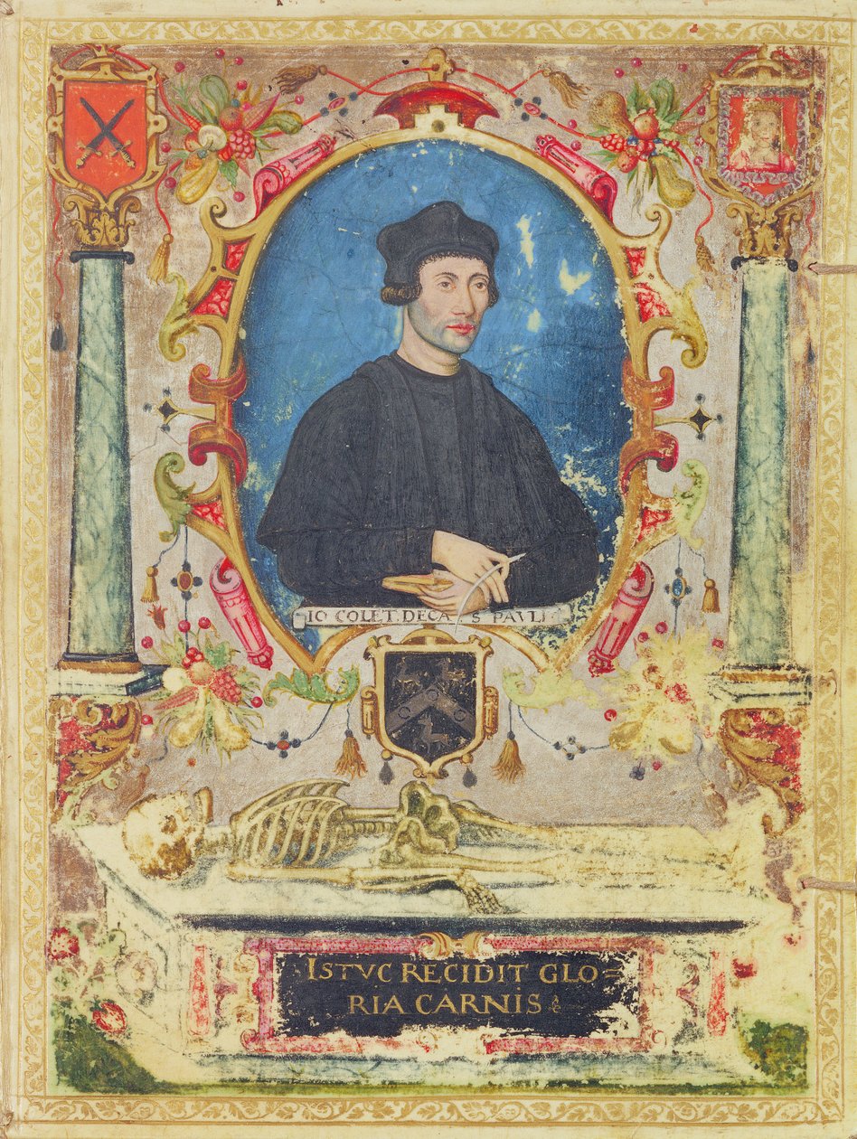 Retrato Memorial de John Colet (1467-1519) de English School