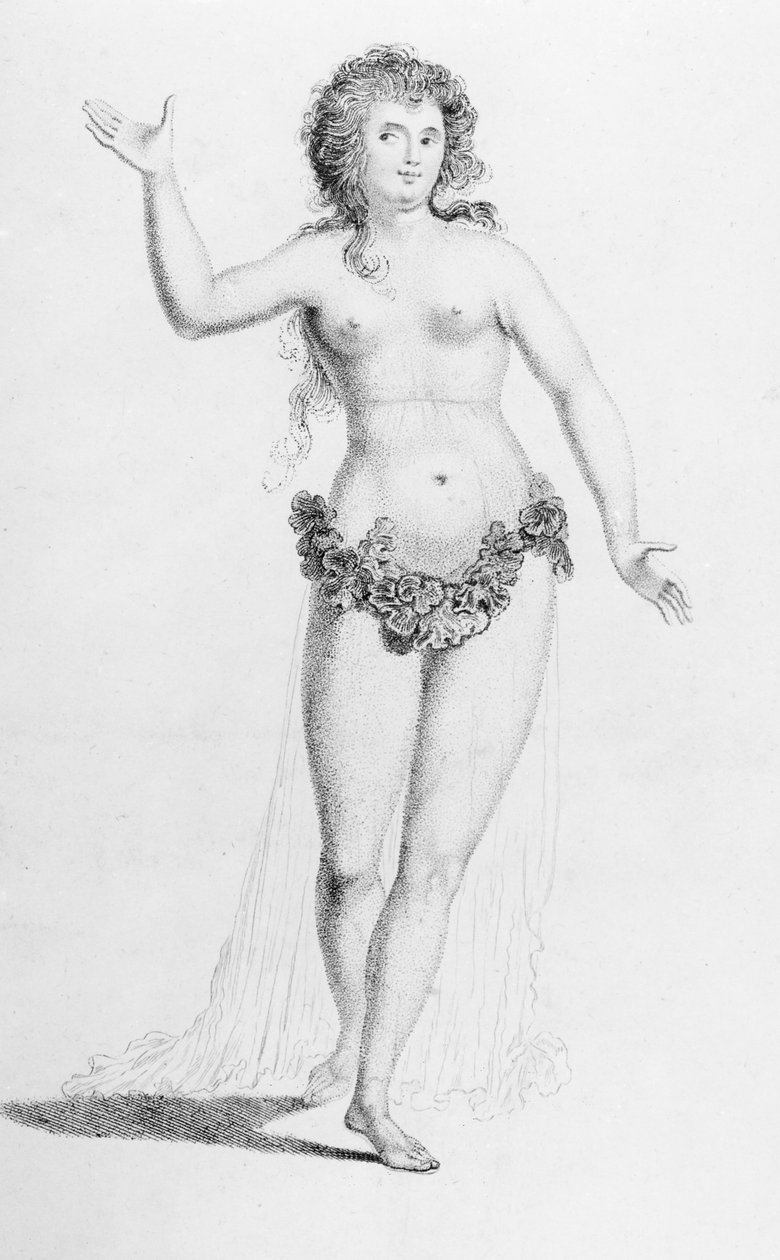Miss Chudleigh (1720-88) en el personaje de Ifigenia en el baile de máscaras del embajador veneciano de English School