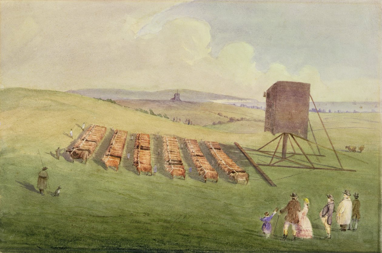 Moviendo el molino de viento, 1797 de English School
