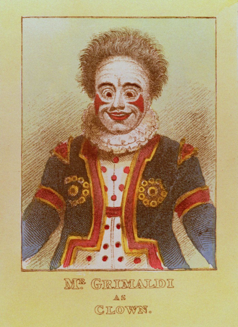El Sr. Grimaldi como payaso de English School