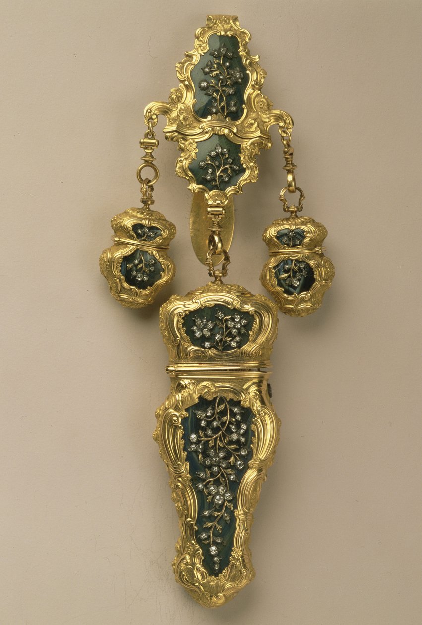 Neceser en una chatelaine, por Thomas Tearle, Londres, 1752-53 de English School