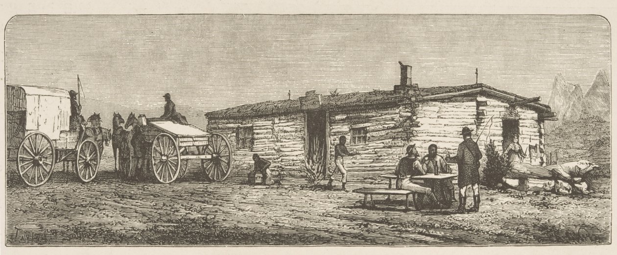 Antigua Estación de Correos en la Pradera, cerca de Denver, c.1870, de 