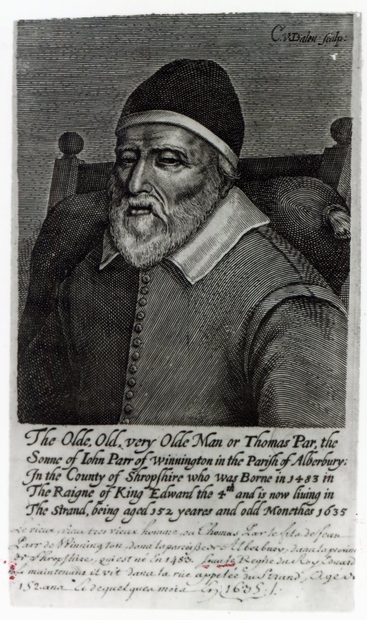 Viejo Tom Parr, 1635 de English School