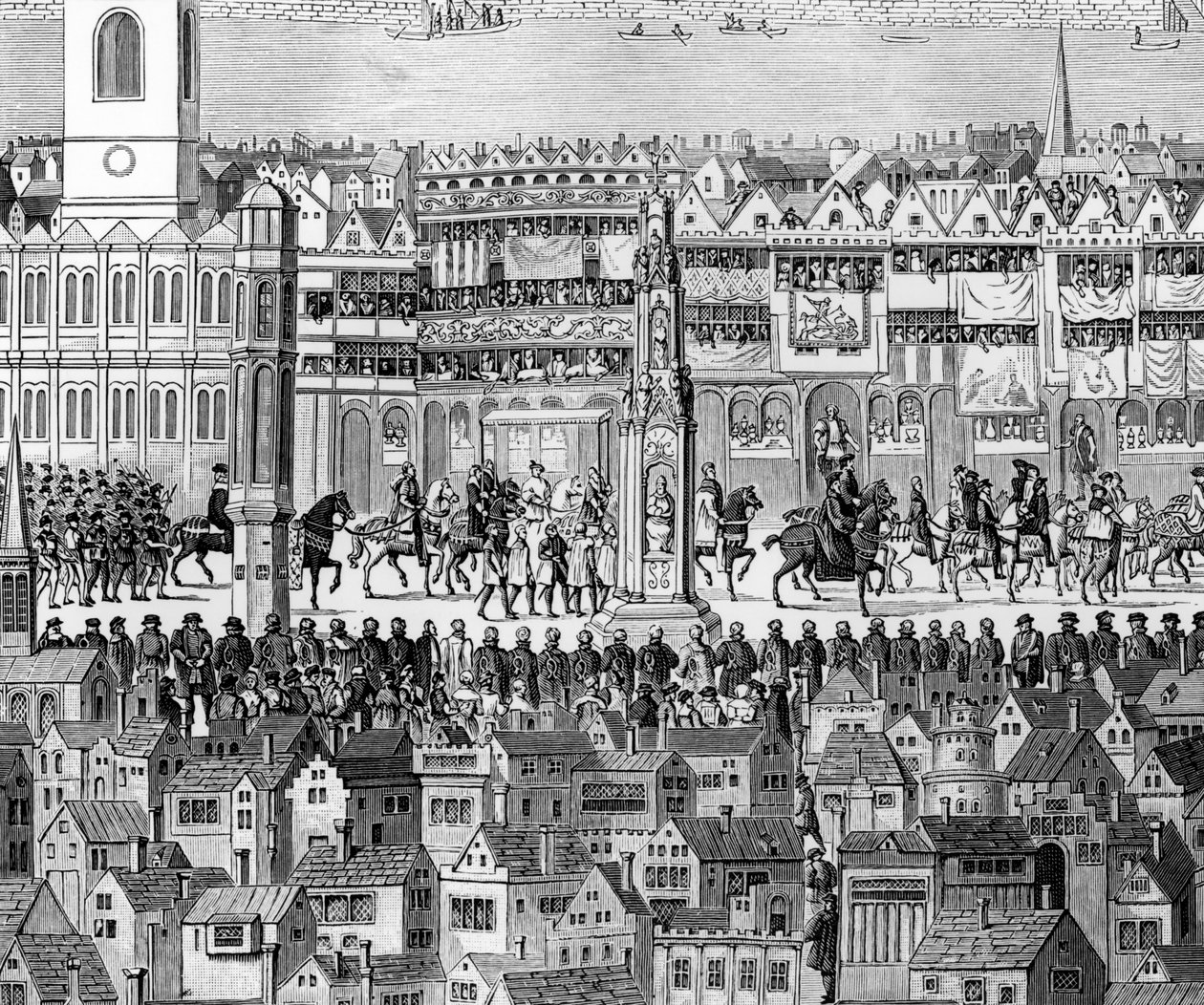 Parte de la procesión de coronación de Eduardo VI, 19 de febrero de 1547 de English School