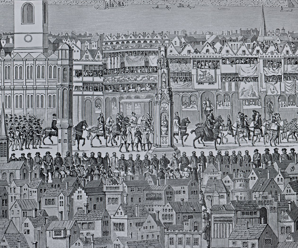Parte de la Procesión de Coronación de Eduardo VI, 1547 de English School