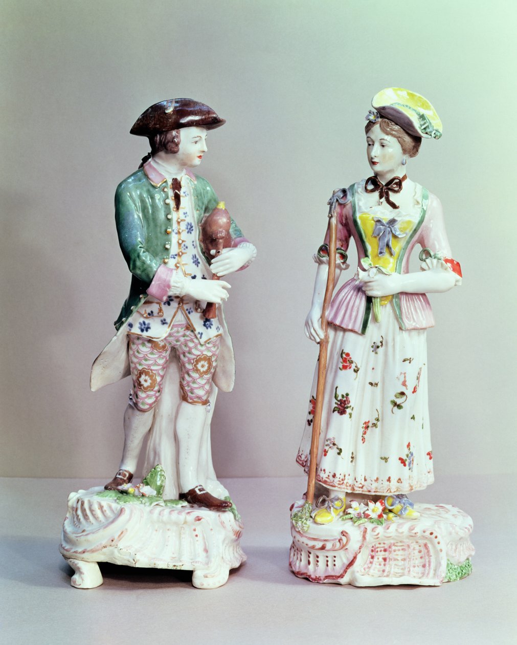 Pastor y pastora de porcelana de Plymouth, c.1770 de English School