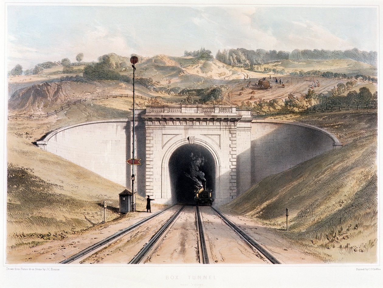 Portal del túnel de caja de Brunel cerca de Bath de English School