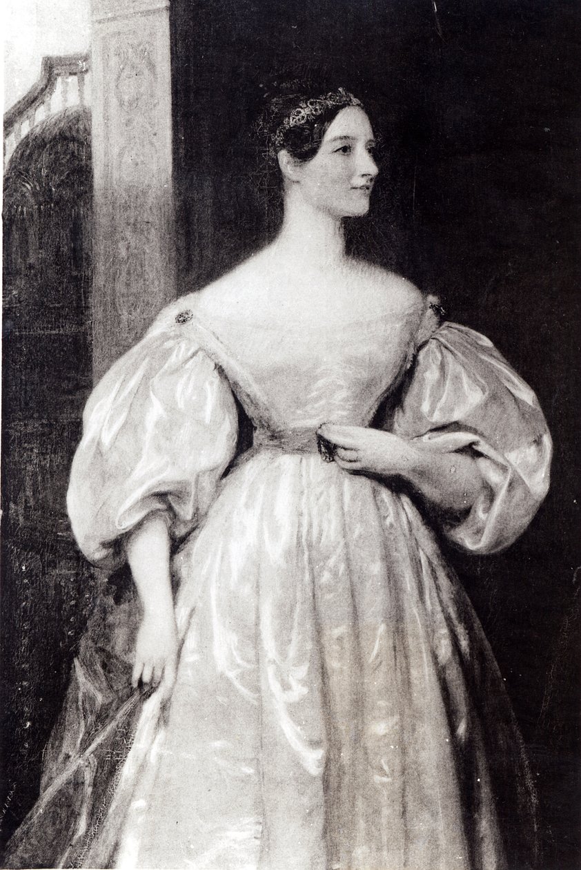 Retrato de Augusta Ada Byron (1815-52) Condesa de Lovelace de English School