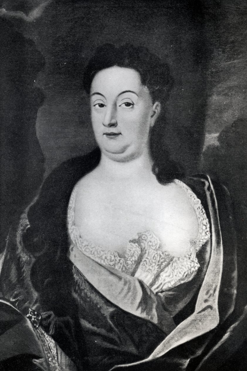 Retrato de la Condesa Ehrengard Melusina von der Schulenburg, Duquesa de Kendal (1667-1743) de English School