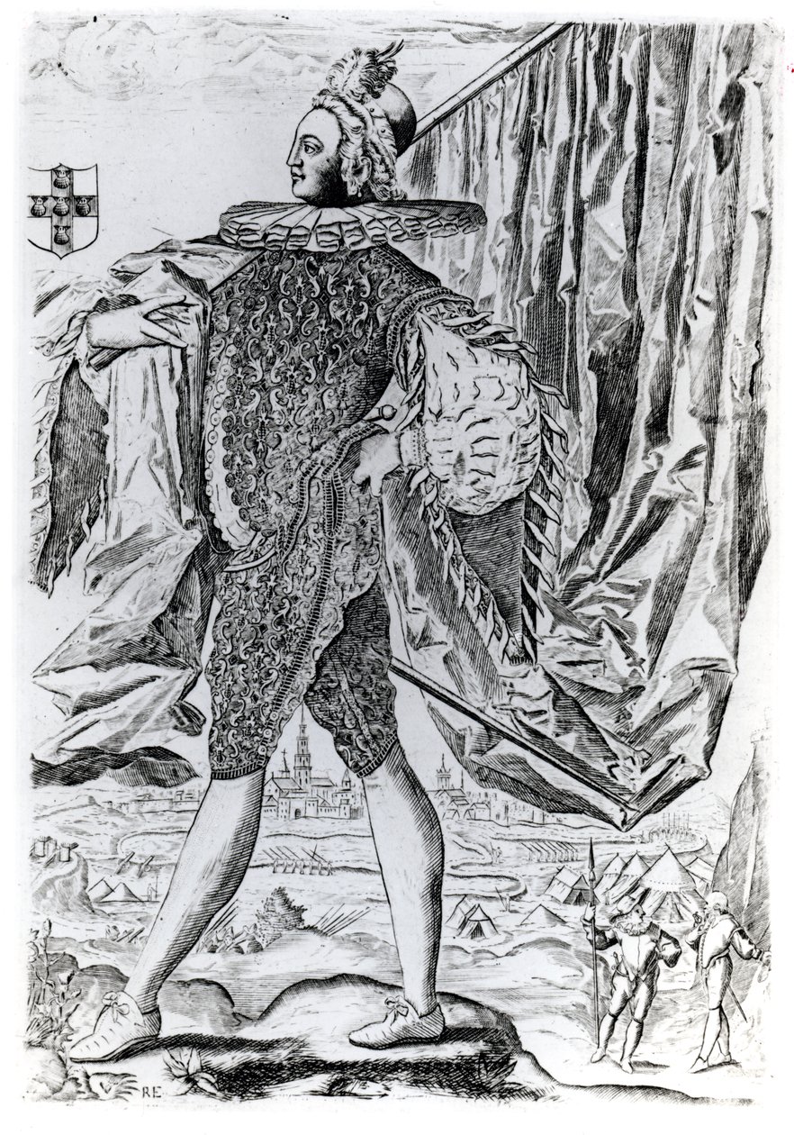 Retrato de George Villiers, 1er Duque de Buckingham (1592-1628) grabado por Renold Elstrack (1571-c.1630) de English School