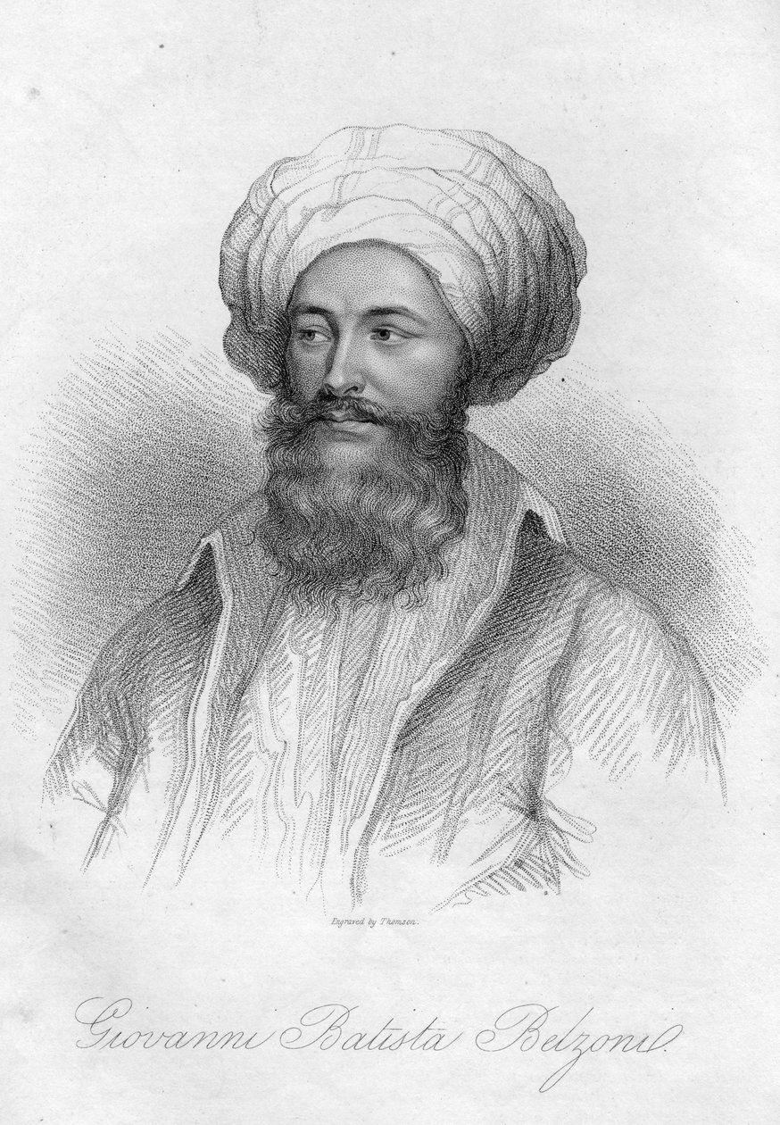 Retrato de Giovanni Batista Belzoni de English School
