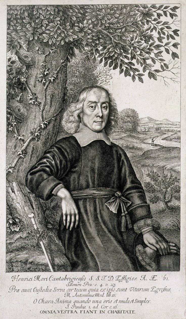 Retrato de Henry More (1614-87) frontispicio de sus Obras Teológicas, grabado por William Faithorne (1616-91) 1675 de English School