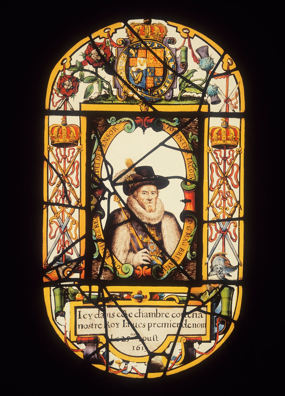 Retrato de Jacobo I (1566-1625) 1619 de English School