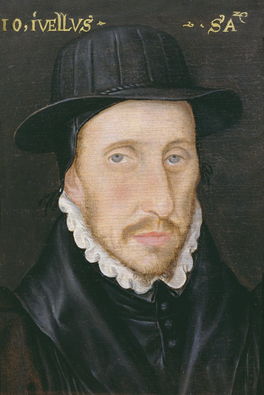 Retrato de John Jewell (1522-71) Miembro del Corpus Christi College, Oxford y Obispo de Salisbury de English School