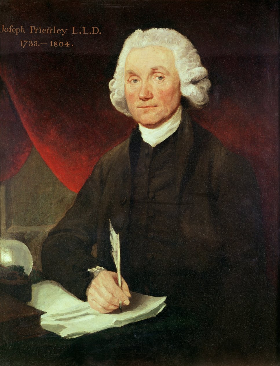 Retrato de Joseph Priestley (1733-1804) de English School