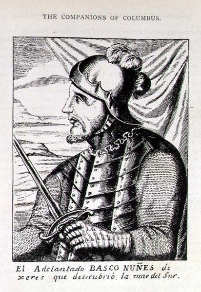 Retrato de Pedro Nunes (1502-78) de Xeres, quien descubrió el Mar del Sur, de The Narrative and Critical History of America, editado por Justin Winsor, Londres, 1886 de English School