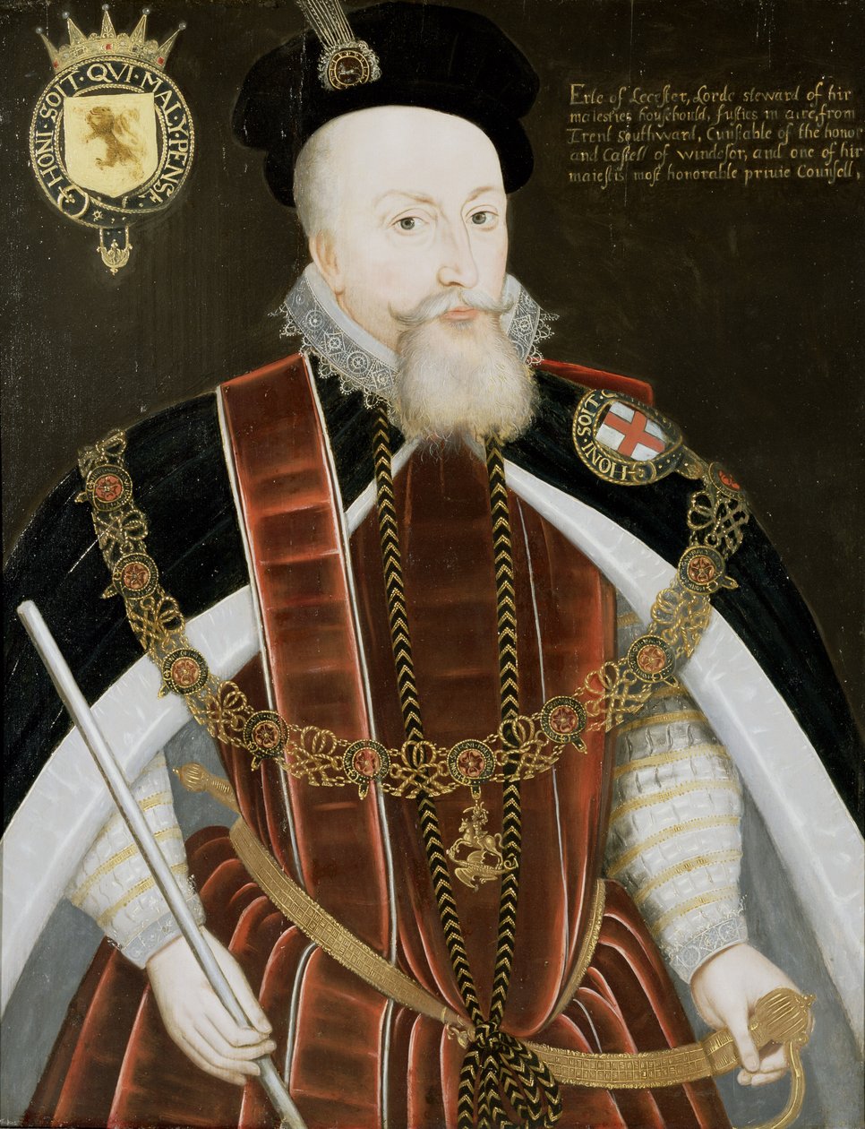Retrato de Robert Dudley (1532-88) Conde de Leicester de English School