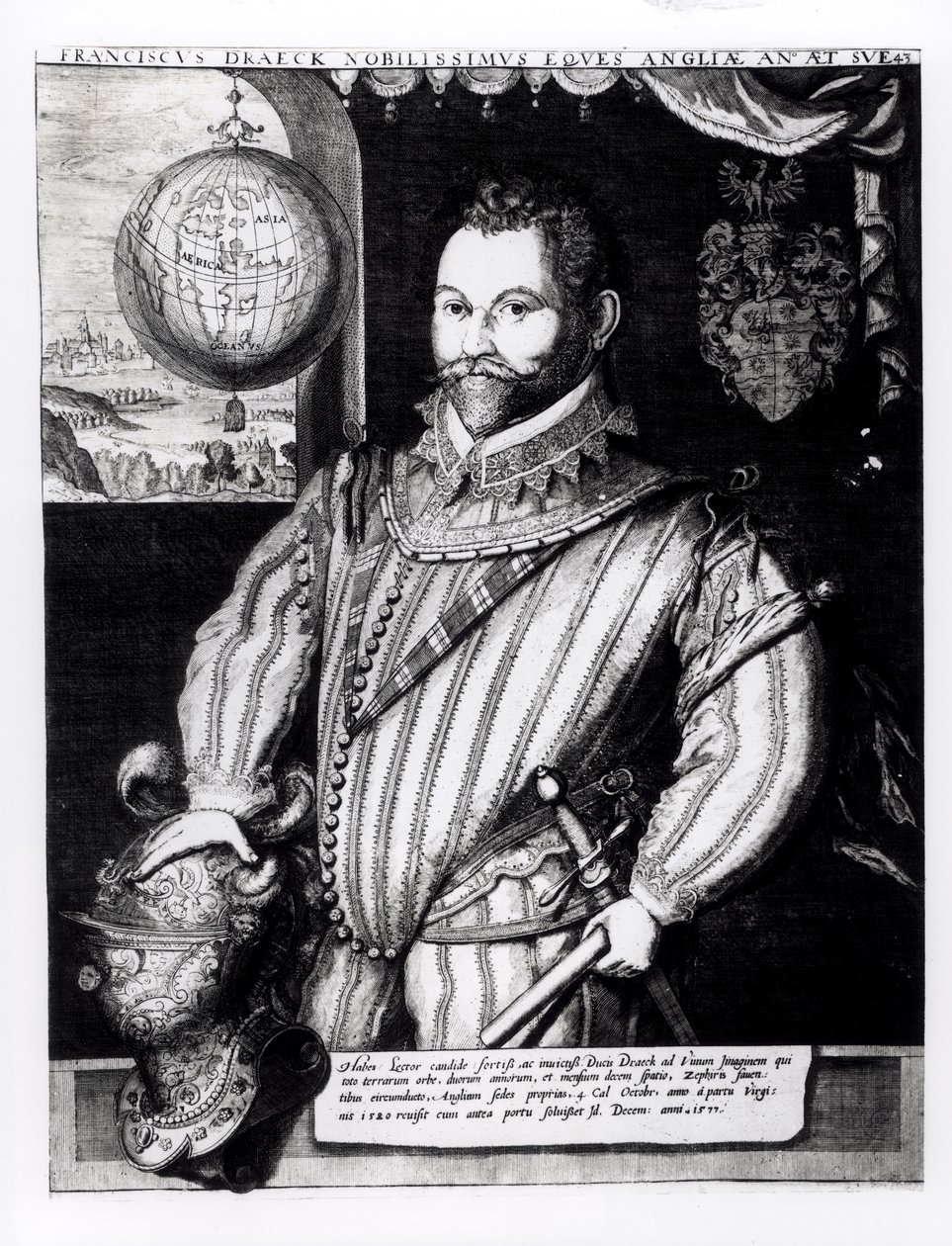Retrato de Sir Francis Drake (c.1540-96) de English School