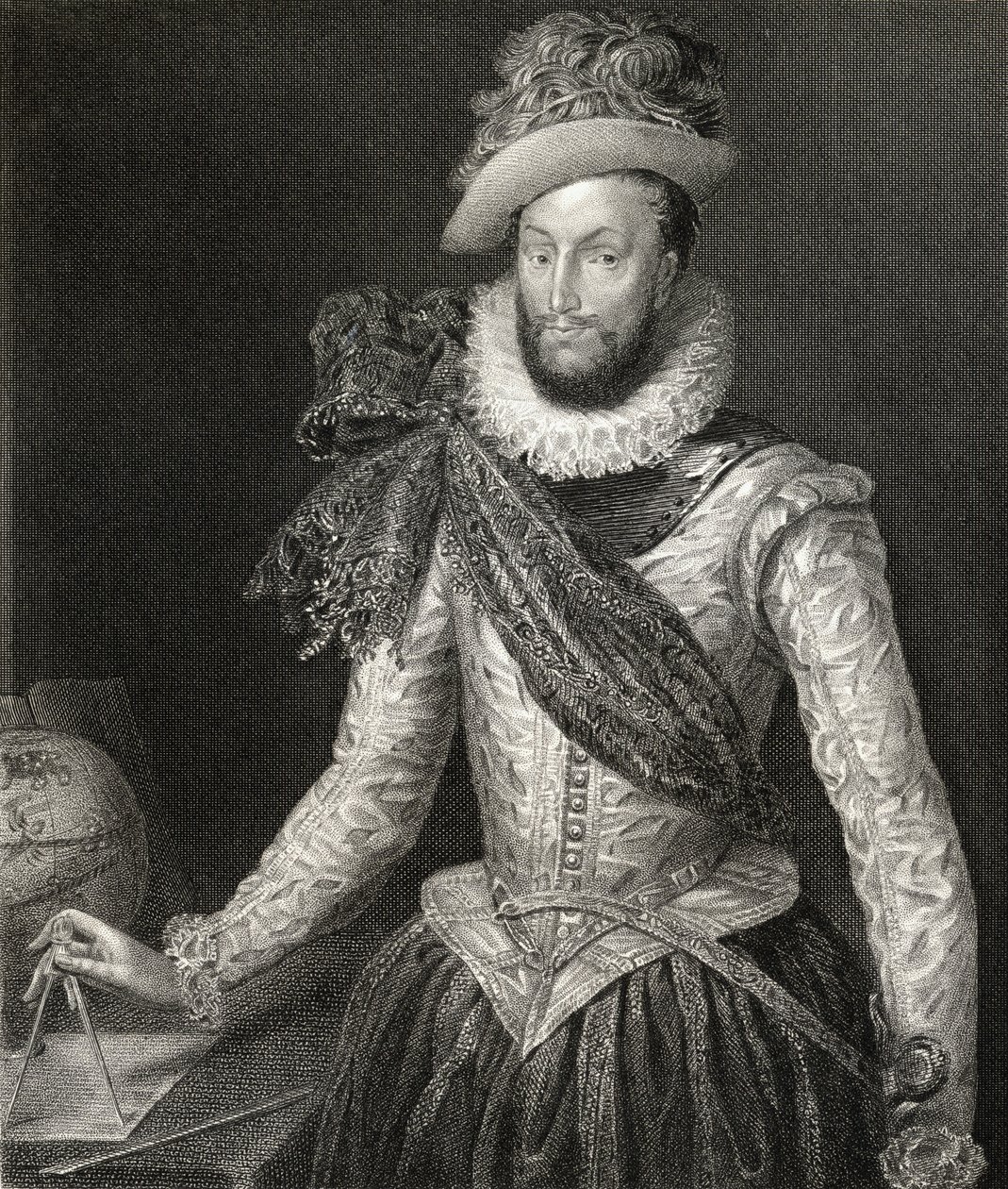 Retrato de Sir Walter Raleigh (1554-1618) de 