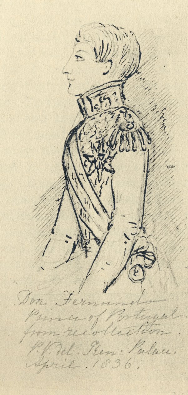 Príncipe Fernando de Sajonia-Coburgo (1816-85) Rey Consorte de Portugal de English School