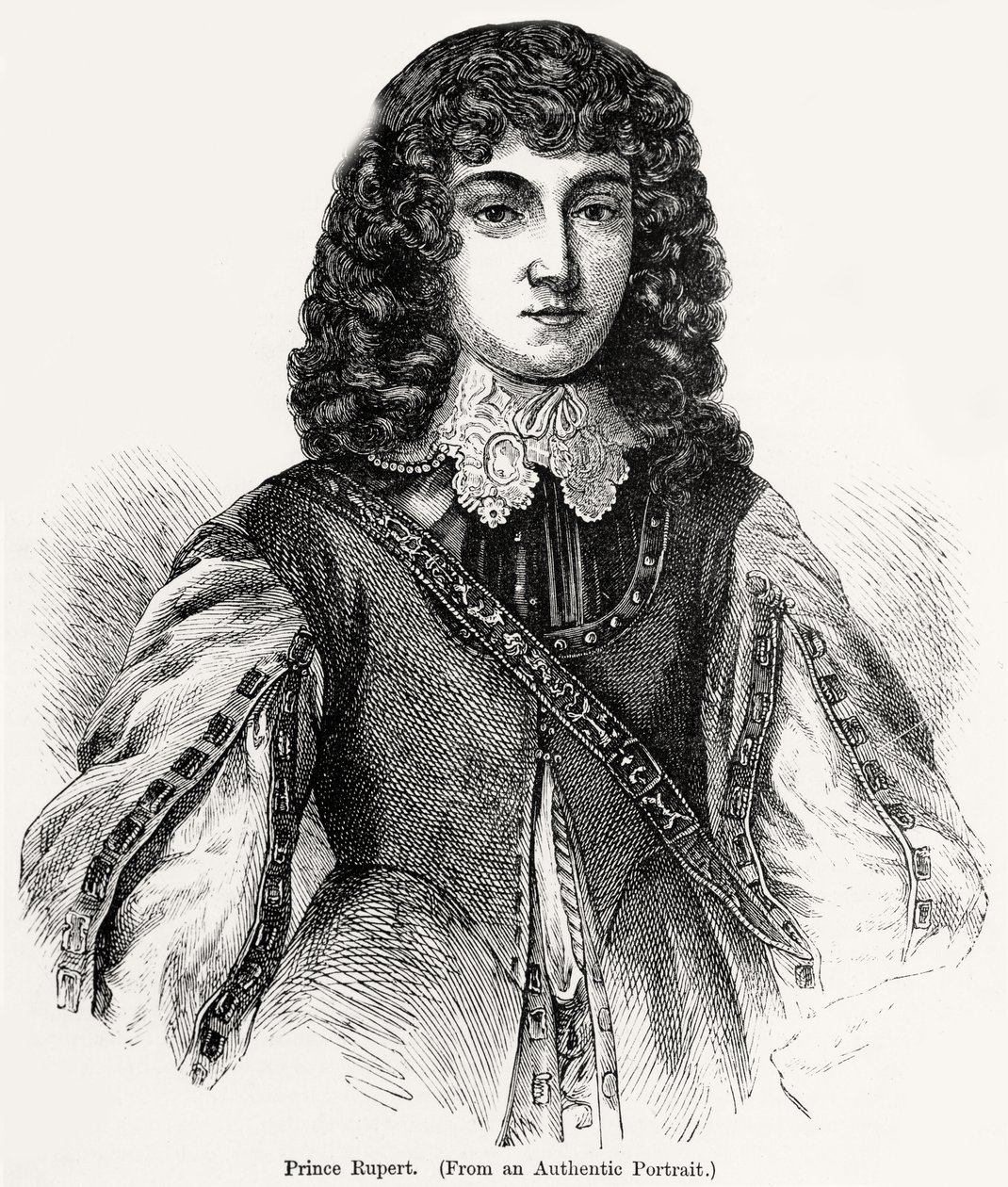 Príncipe Ruperto (1619-82) de un retrato auténtico de English School