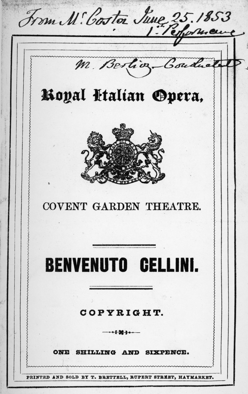 Programa de la ópera 