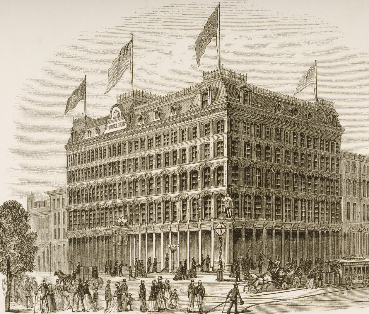 Edificio del Public Ledger, Filadelfia, c.1870, de 