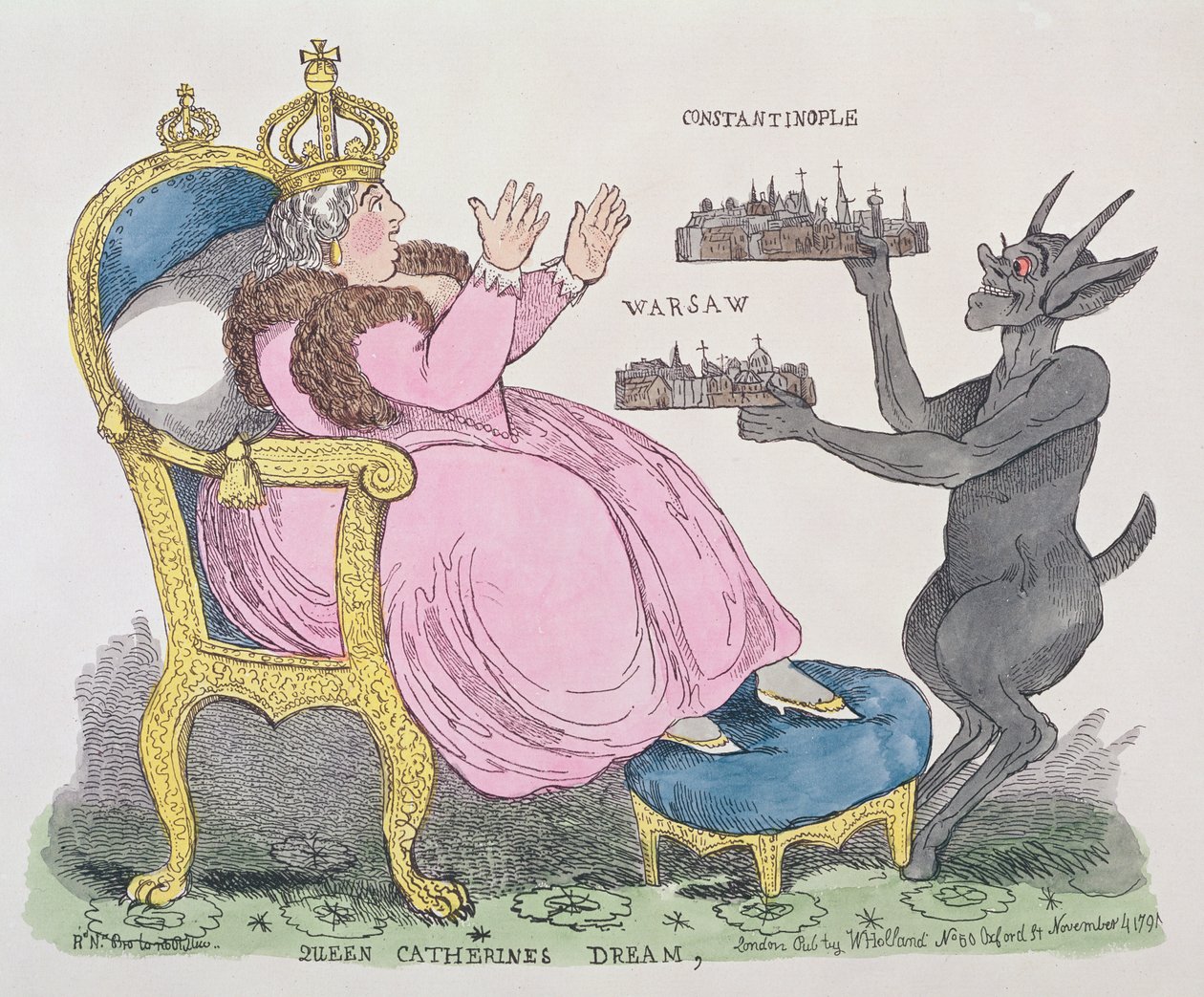 El sueño de la reina Catalina, 1791 de English School