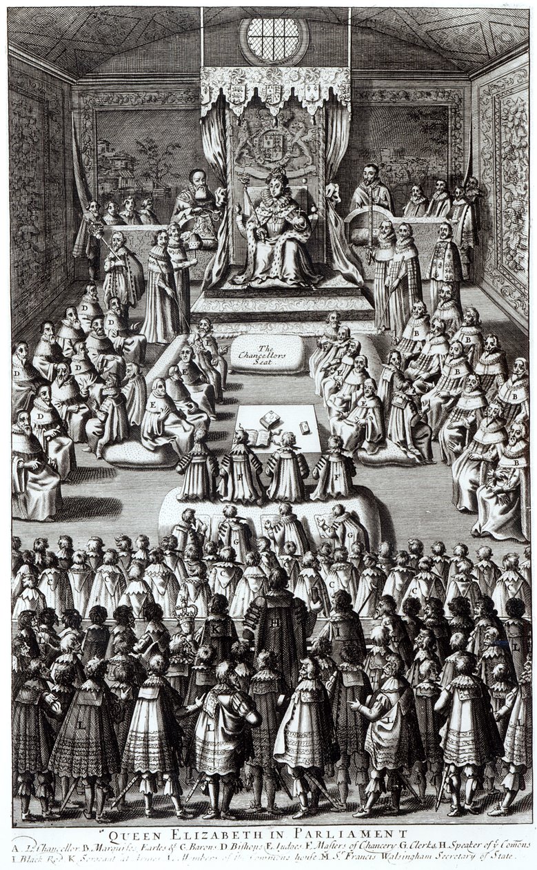 La Reina Isabel I (1533-1603) y el Parlamento de English School
