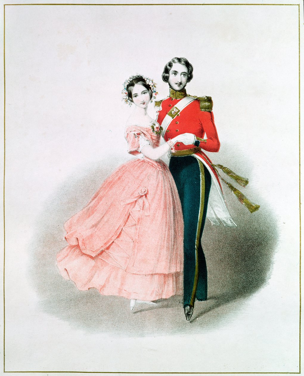 Reina Victoria (1819-1901) y el Príncipe Alberto bailando (1819-61) de English School