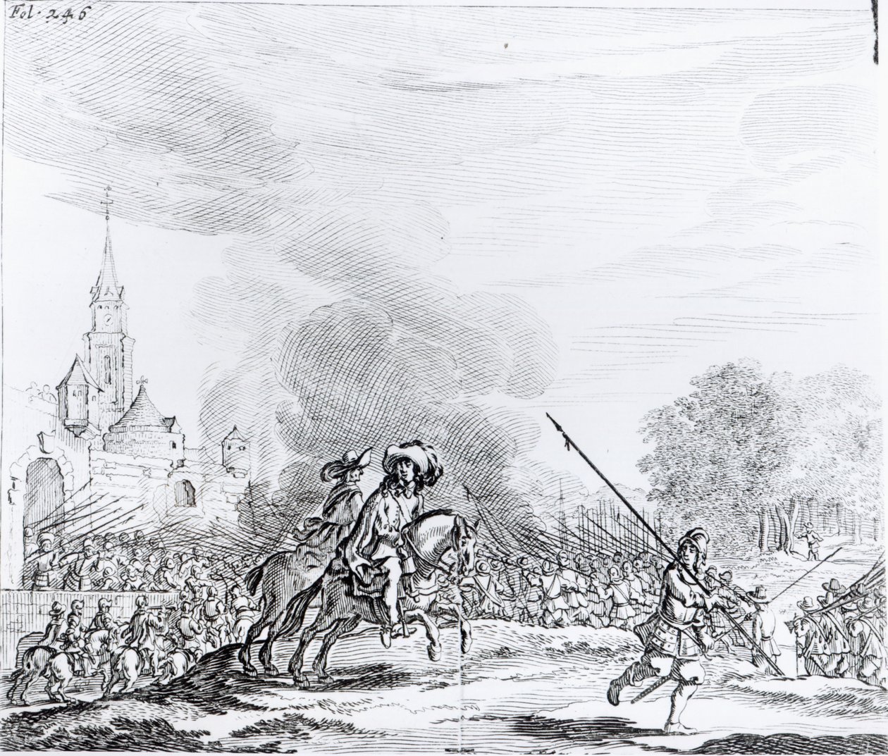 Retirada de la Batalla de Worcester, 3 de septiembre de 1651 de English School