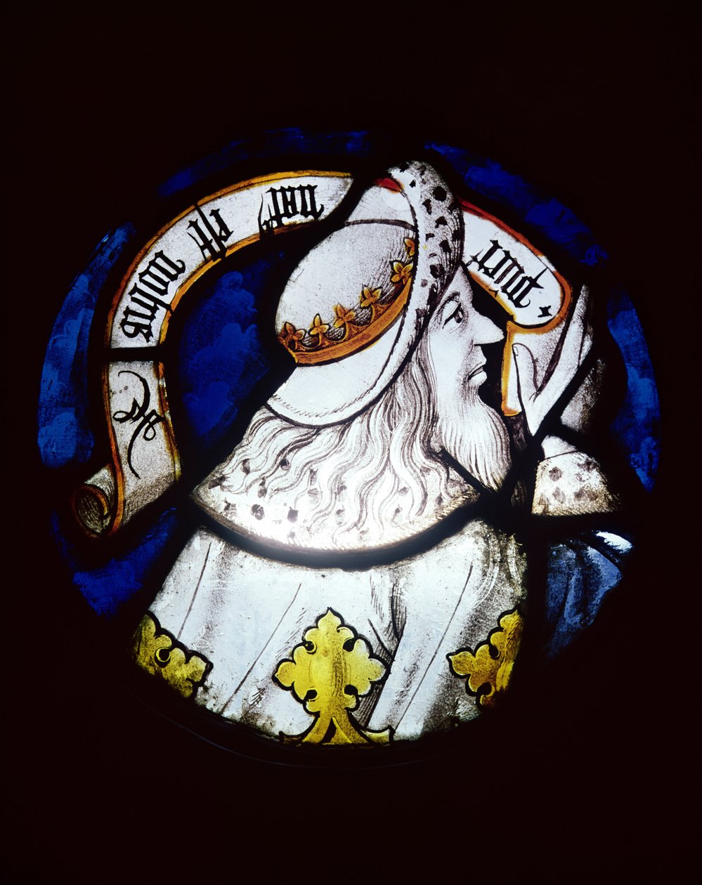 Medallón del profeta Isaías (vidriera) de English School