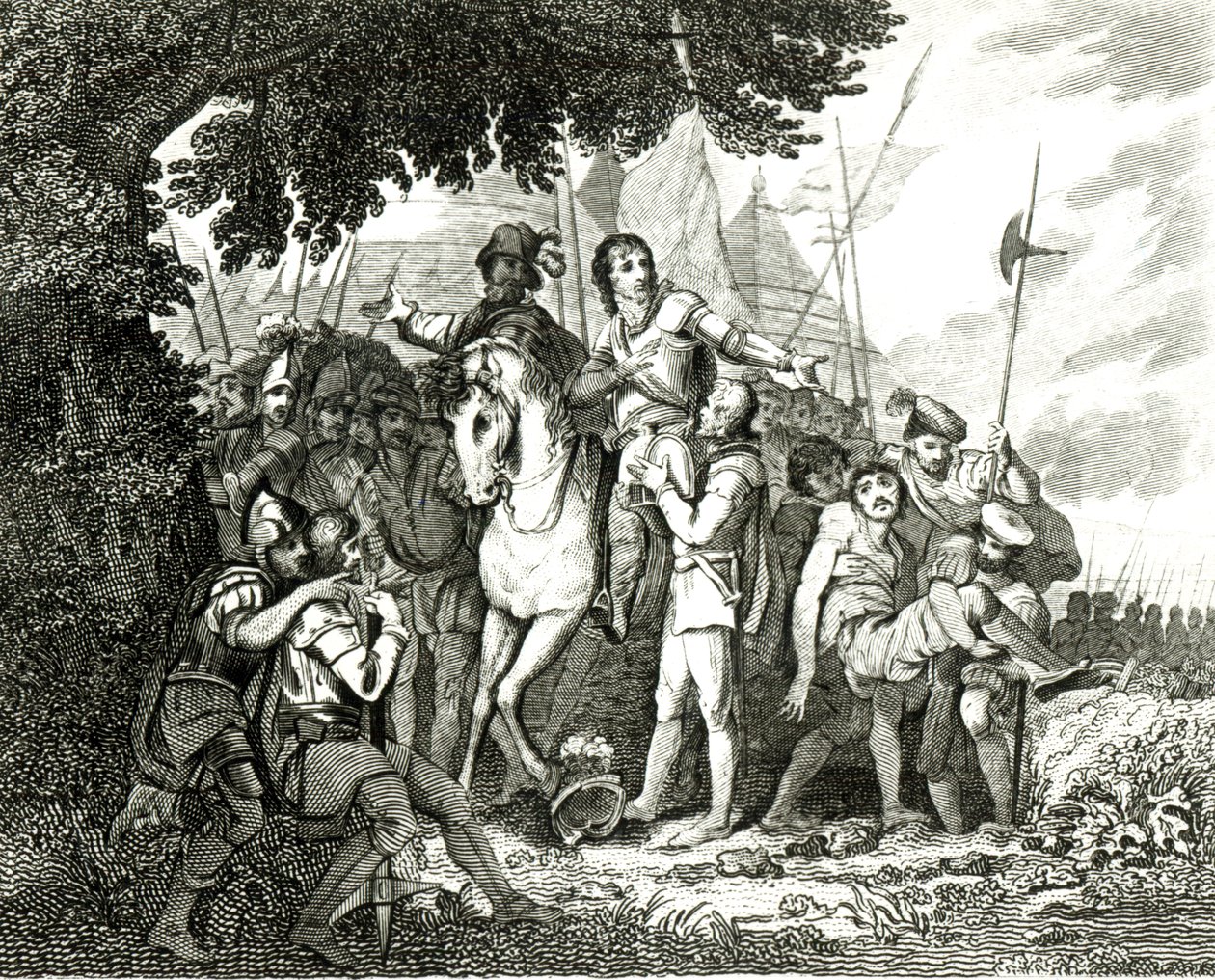 La Bondad de Sir Philip Sidney hacia un Soldado, 1815 de English School